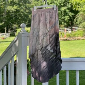Purple Tie Dyed High Low Skirt